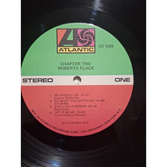 Roberta Flack – Chapter Two Vinyl LP (Atlantic SD 1569, 1970) VG VG+ - Picture 6 of 10